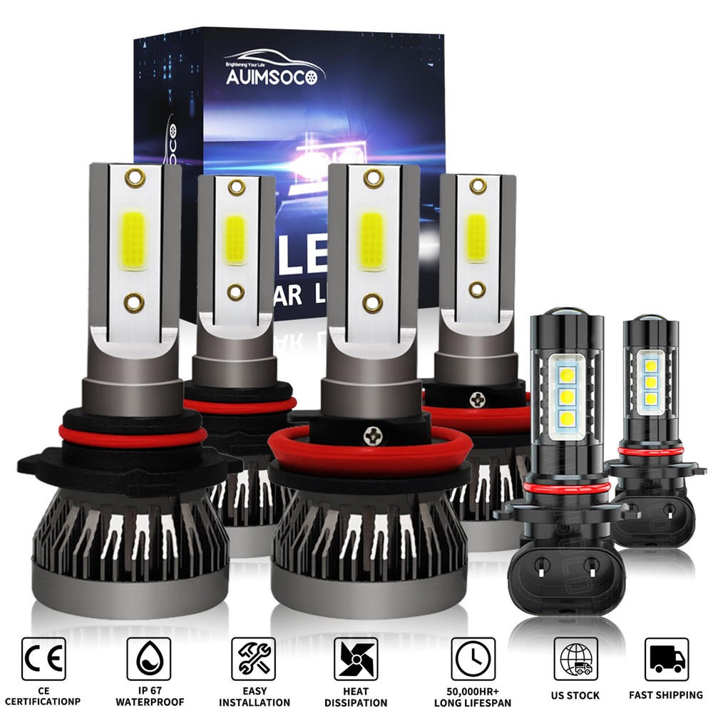 For Subaru Forester 2009-2013 6X LED Headlight Bulbs High Low Beam Fog Light HKB