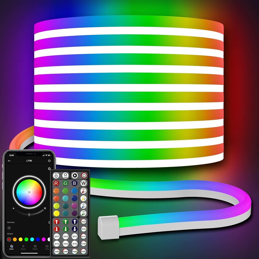 32.8Ft Neon Rope Lights,Flexible Led Lights RGB (Red, Green, Blue)