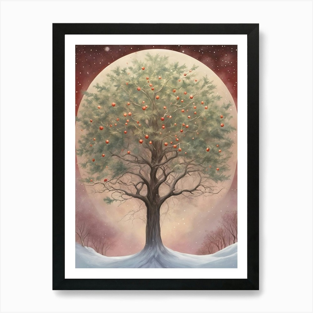 Winter Tree no1 Art Print Framed Wall Art Poster Canvas Print Picture