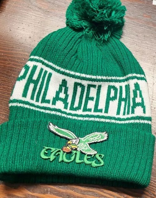 Philadelphia Eagles Hat Beanie Cap NFL Football EAGLES THROWBACK POM-POM HAT