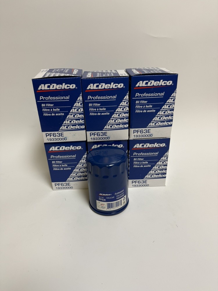 Genuine GM ACDelco Engine Oil Filter PF63E PF63F Set of 6 pcs.