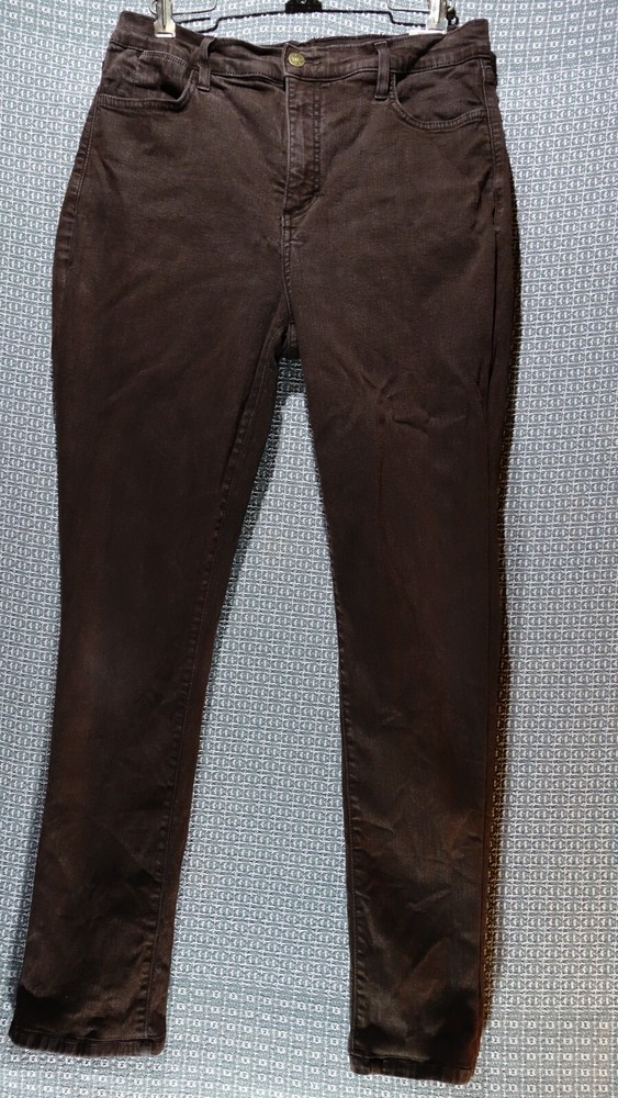 NYDJ Not Your Daughters Jeans Cotton Brown 32 X 28.5 Modified Tight Leg Fit