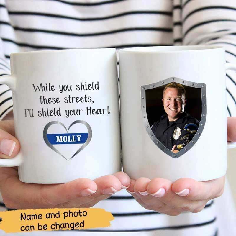 Tbl I Will Shield Your Heart Police Wife Personalized Coffee Mug Family Gift