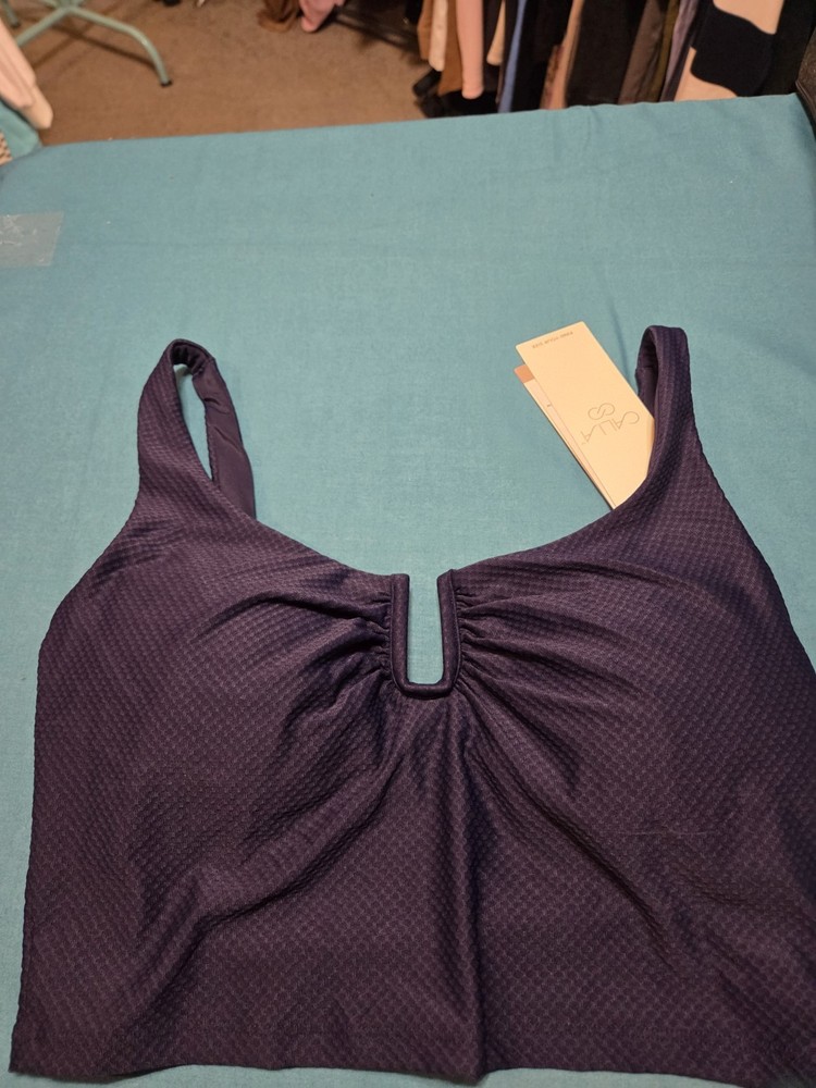 Calia Women's UBAR LL Navy Bikini Top. Sz M. NWT.        #968