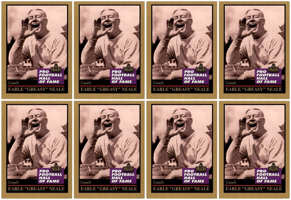 (8) 1991 ENOR Pro Football HOF #106 Greasy Neale Philadelphia Eagles Card Lot