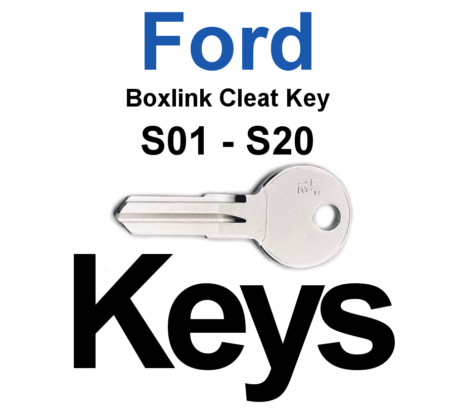 Ford Truck Bed Tie Down Cleat Keys Boxlink Compatible S01-S20 Cut to Code
