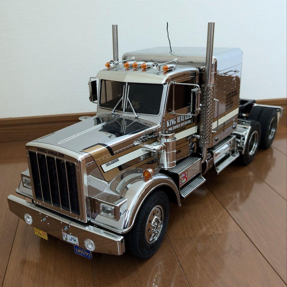 TAMIYA KING HAULER Tractor Head Remote Control Ready Set 1/14 silver work check