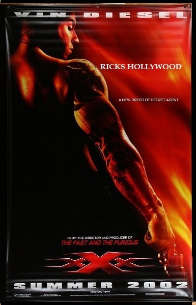 Original 1st of Series 2002 XXX TRIPLE X 5'x8' Advance Theatre Banner VIN DIESEL