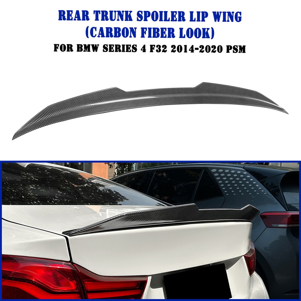 Carbon Fiber Rear Trunk Spoiler Lip for BMW 4 Series F32 2014-2020 by PSM  