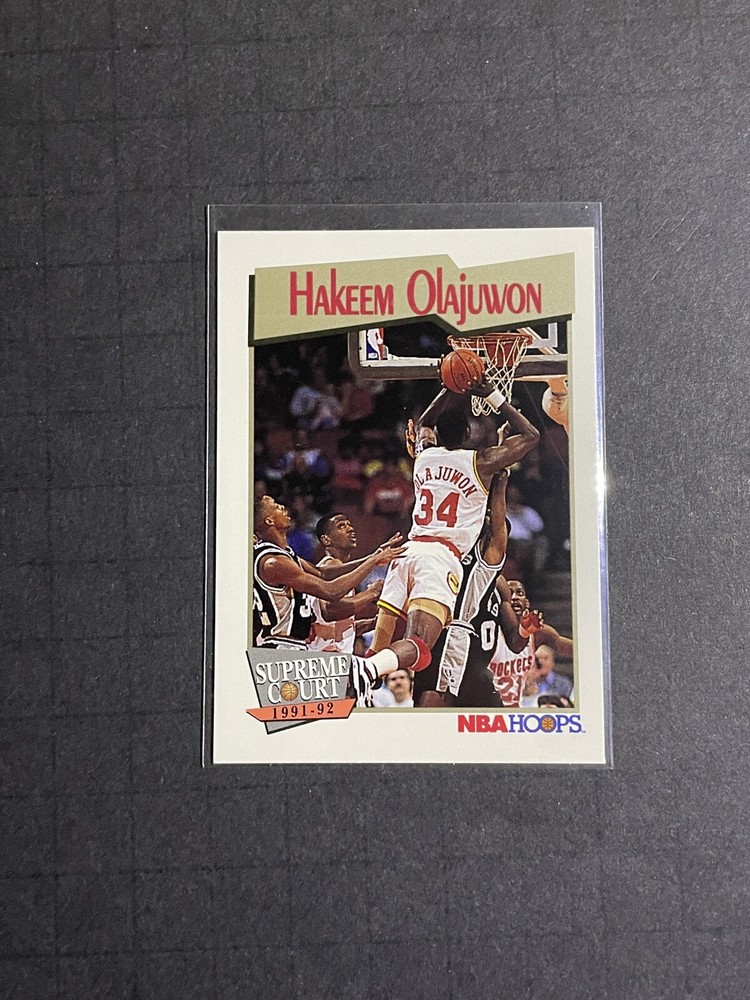 1991-92 NBA Hoops Hakeem Olajuwon Supreme Court Card #467 - Houston Rockets (1)