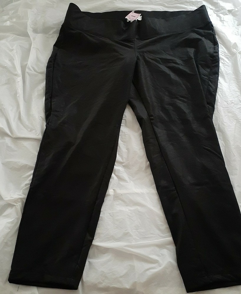 First Kick Maternity Faux Leather Lined Leggings Black XL New With Tags