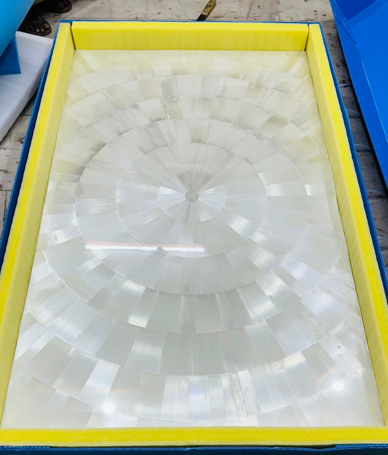 Selenite Crystal Sunburst Countertop Slab for Kitchen or Office