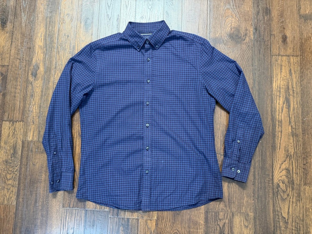 Charles Tyrwhitt Slim Fit Long Sleeve Button Down Shirt Mens Large Workwear