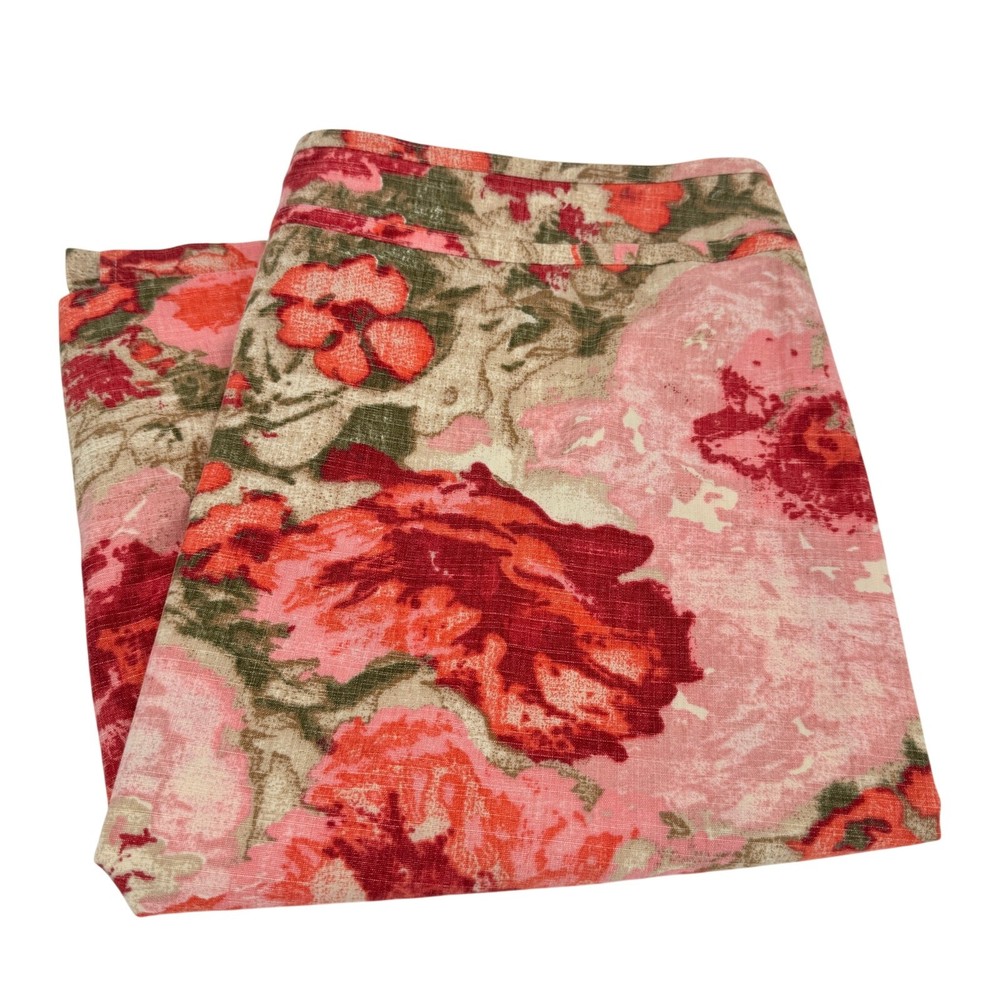 Talbots Skirt Womens 14 (36x23 ACTUAL) Floral Zip Up Straight Knee Length Cotton