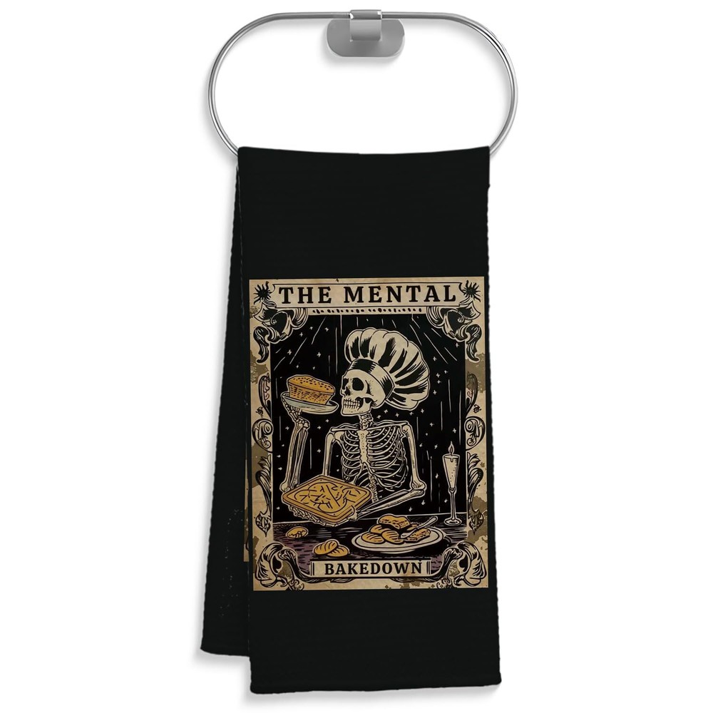 Funny Gothic Baking Kitchen Towels Baker Gifts for Women Dish Tea Towels for ...