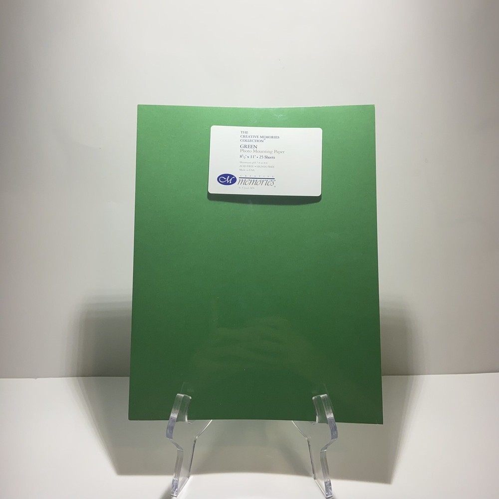 Creative Memories Green 8.5x11 Photo Mounting Paper Pack Sealed