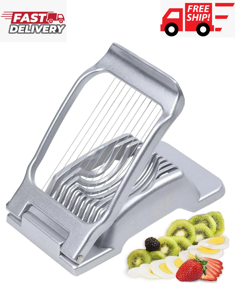 Egg Slicer for Hard Boiled Eggs Heavy Duty Fruit Egg Cutter with Stainless Steel