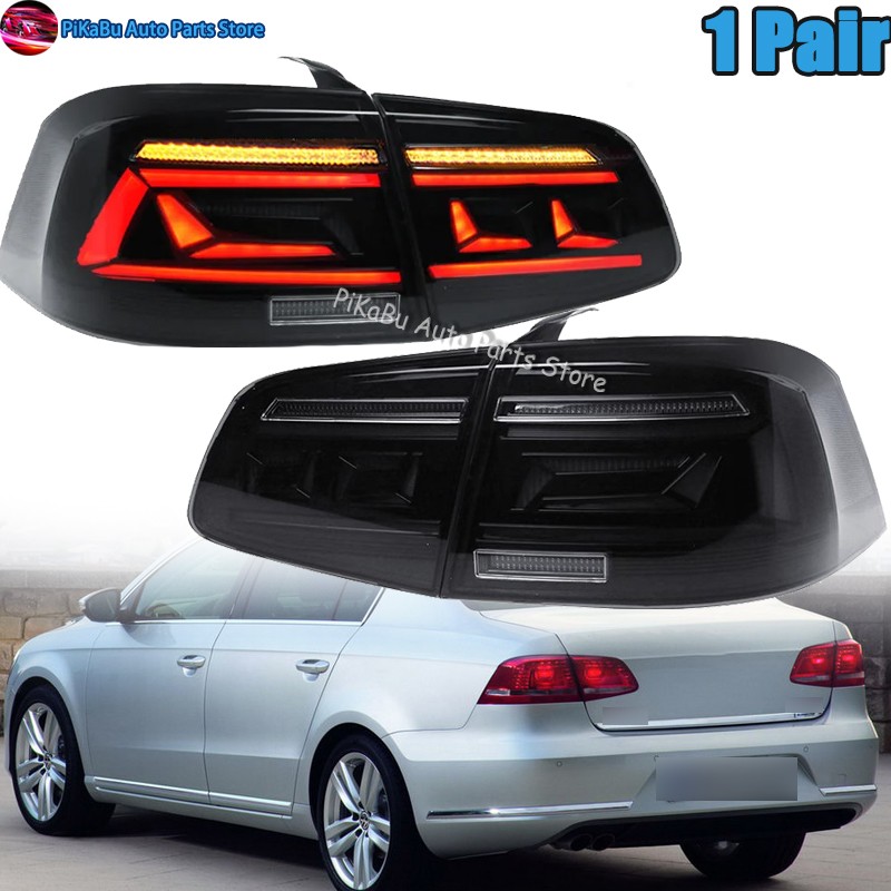 1 Pair LED Tail Light For VW Passat B7 2012-2019 Magotan Rear Stop Brake Lamp