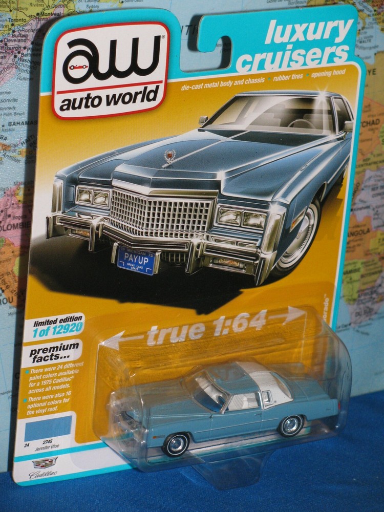 AW AUTO WORLD LUXURY CRUISERS 1975 CADDILLAC ELDORADO #6 ***BRAND NEW & RARE***