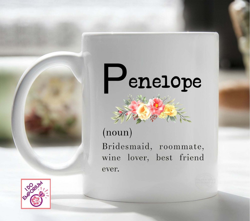 Customized Name Definition Mug Gift For Bridesmaid For Maid Of Honor Wedding