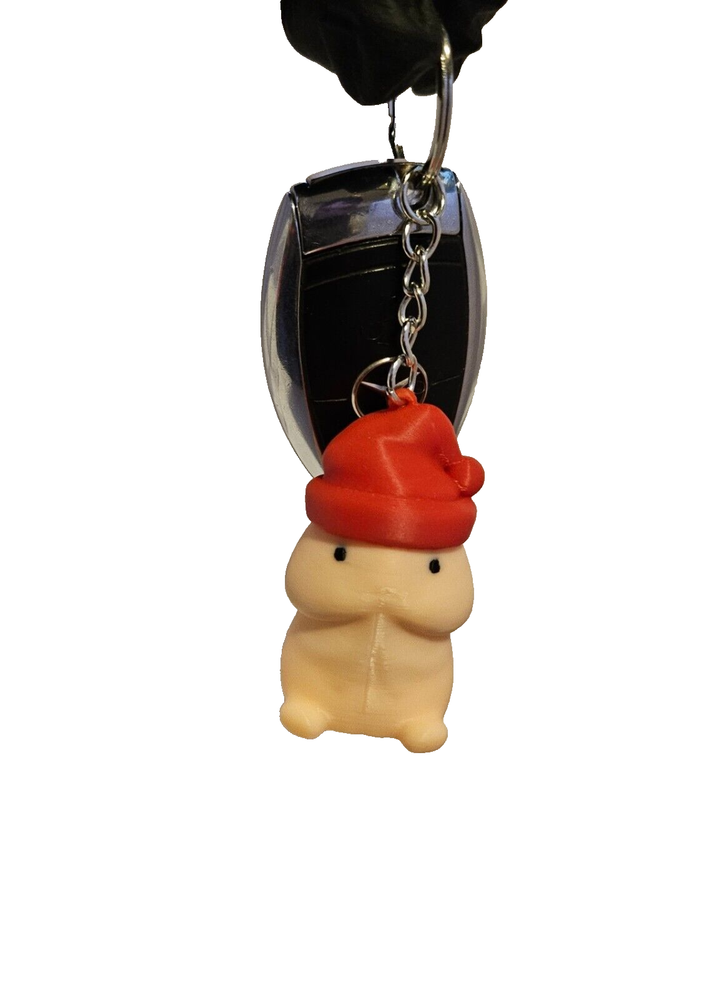 3D Printed Cute Adorable Christmas Ding Ding Key Chain Decorate Art