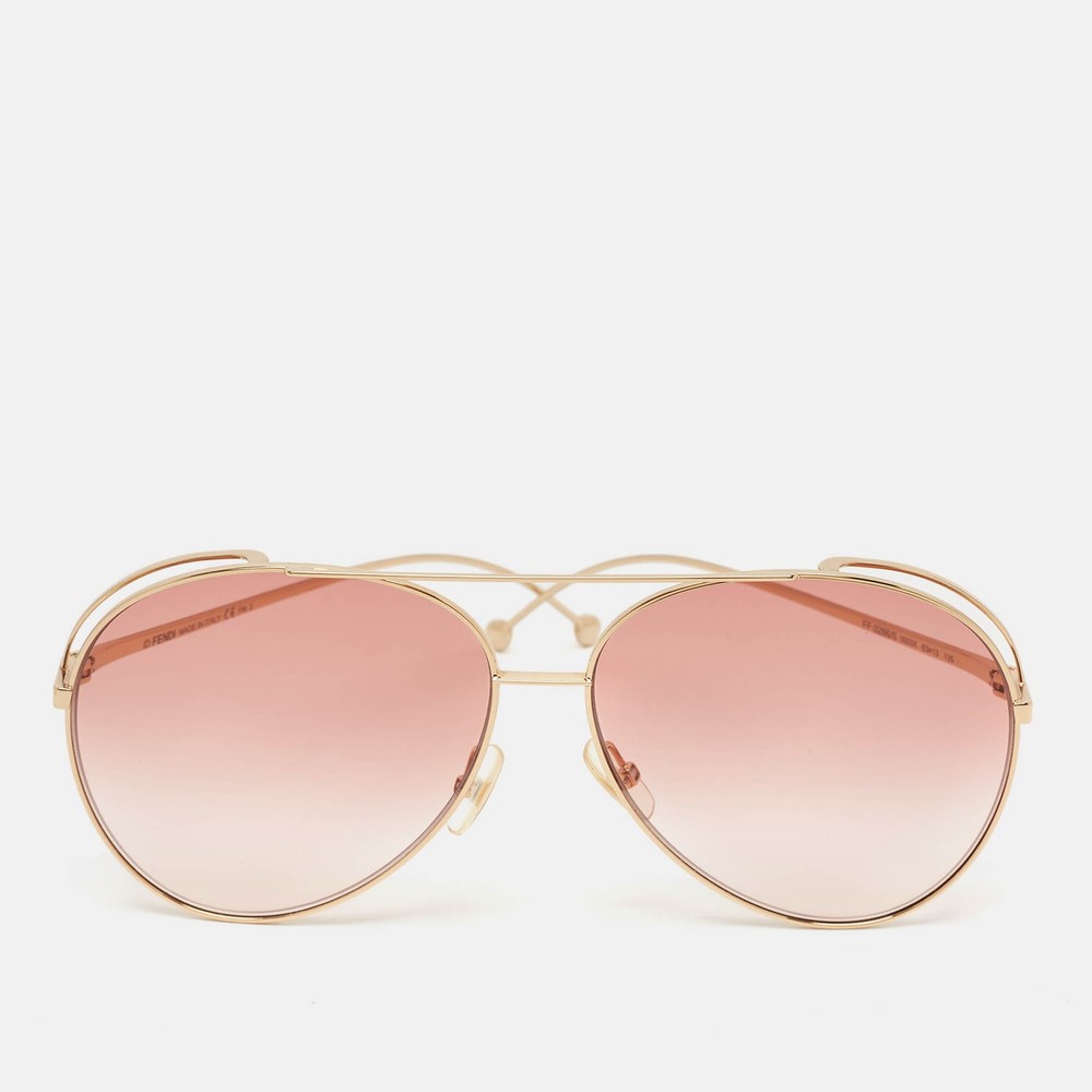 Fendi Pink Gold Gradient FF0286S Aviator Sunglasses