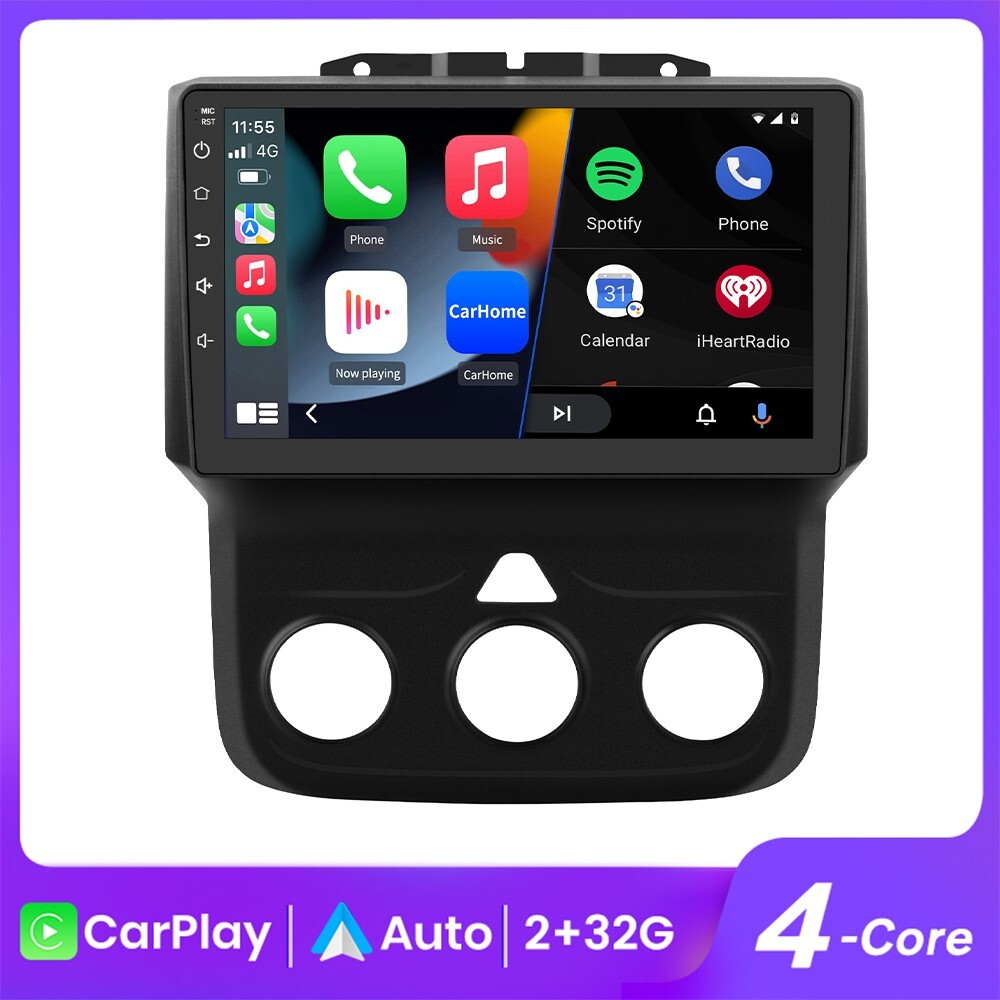 Car Radio Stereo for Dodge Ram 2013-2019 1500 2500 3500 Carplay Android Auto