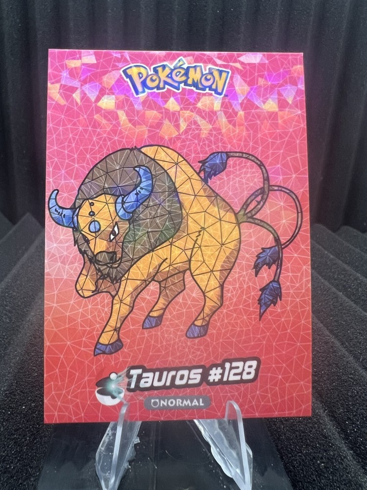 Tauros #128 Cracked Ice Holo Pokemon Card Crystal Collection 2024