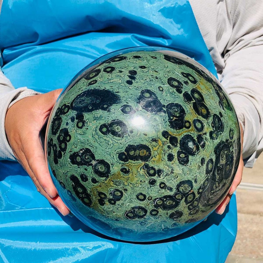 10.3kg Natural Peacock Eye Ball Polished Quartz Crystal Healing Specimens 2732