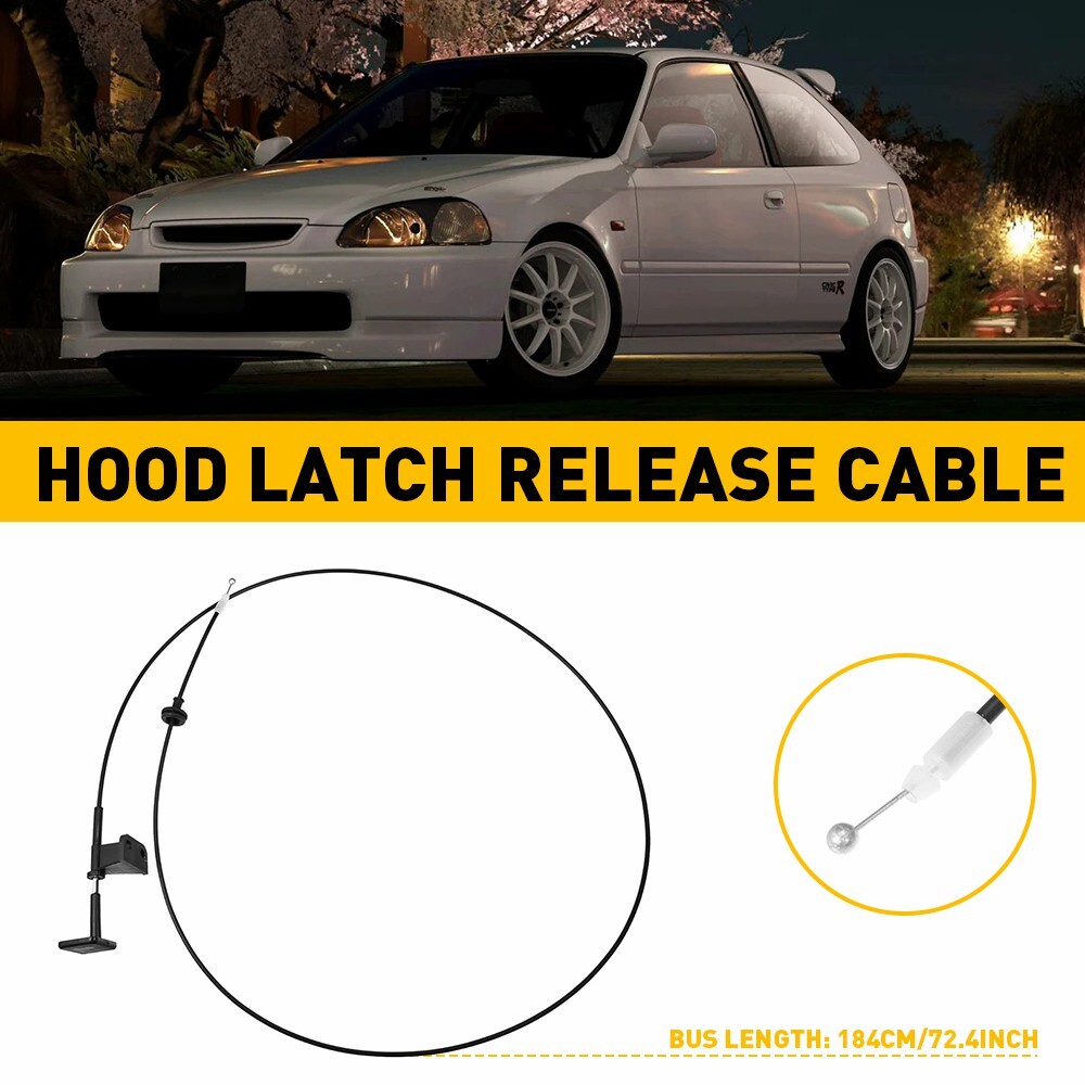 NEW Hood Latch Release Cable with Pull Handle for 2001-2005 Honda NEW Civic