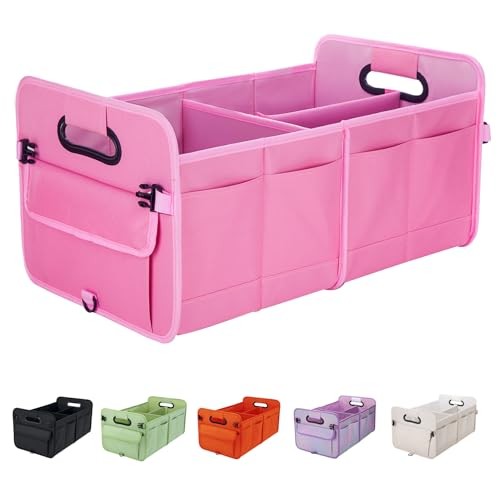 SUV & Sedan Trunk Organizer with 70L Pink Storage Space