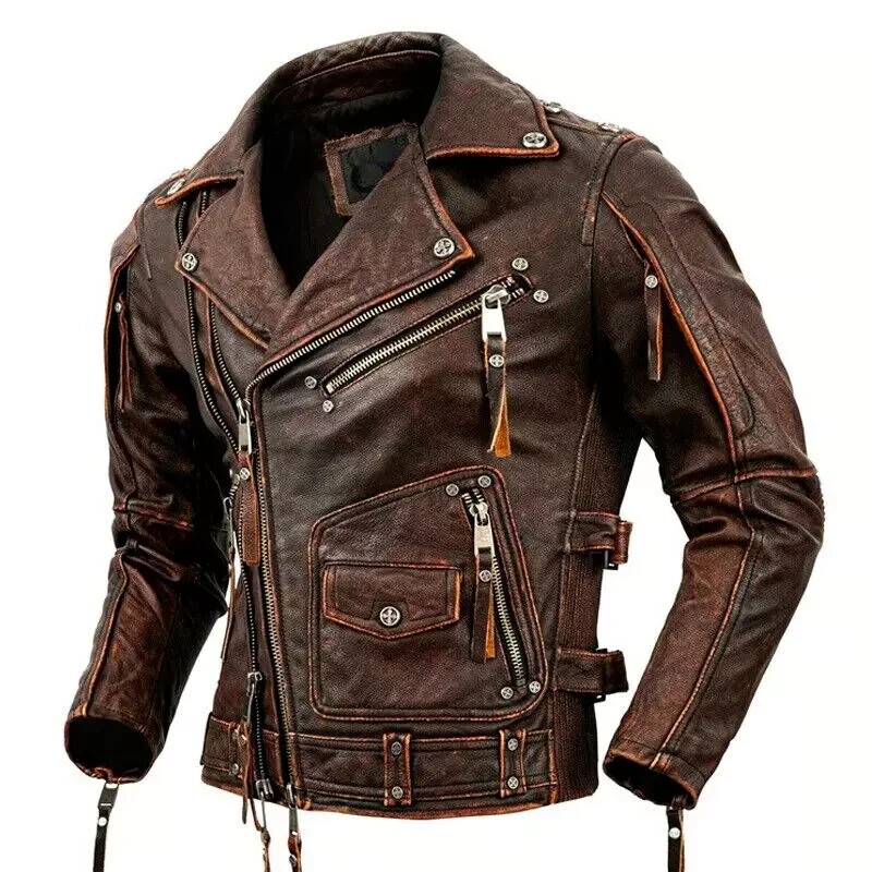 Men's Genuine Leather Jacket for Style and Durability