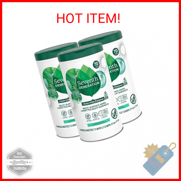 Seventh Generation Multi Purpose Wipes All Purpose Cleaning Garden Mint scent wi
