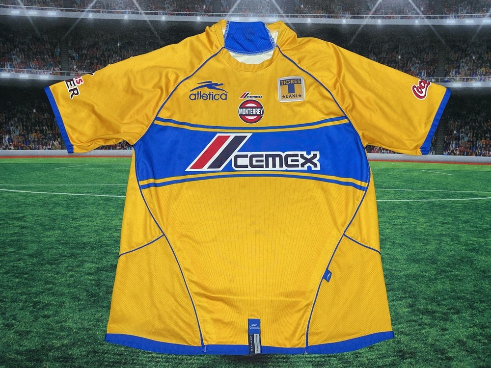 Tigres UANL 100% authentic Atletica 2003-2004 Jersey Sz 16 Mens Used Yellow