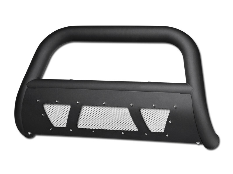 DEFECTIVE FOR 07-18 SILVERADO/SIERRA LD STUDDED MESH BULL BAR GUARD MATTE BLK D3