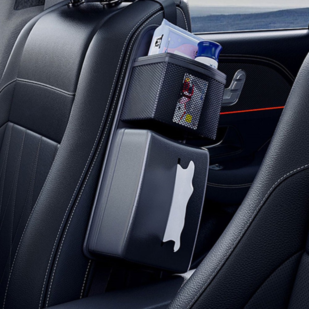 Black Car Seat Side Back Storage Organizer Multifunctional Hanging Bag Holder