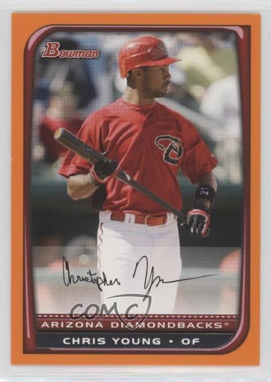 2008 Bowman Orange Chris Young #54 Baseball Card Serial #d/250