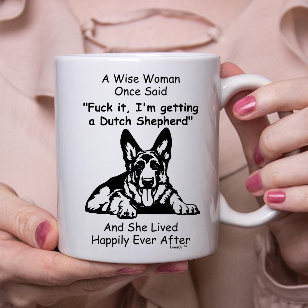 Funny Dutch Shepherd Gift for Women - White Coffee Mug