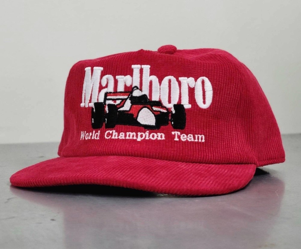 Deadstock Embroidered Cigarette Racing Corduroy Hat