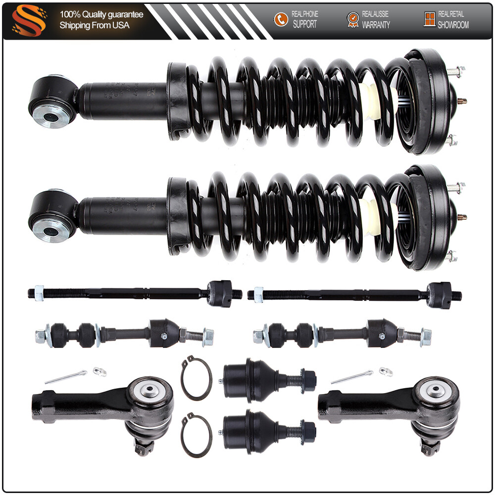05-08 Ford F-150 Lincoln Mark LT 2WD Front Strut Tie Rod Sway Bar Ball Joint Kit
