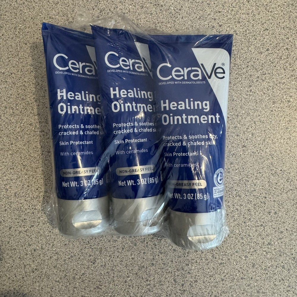 3 Pack CeraVe Healing Ointment Skin Protectant 3oz Exp 07/26
