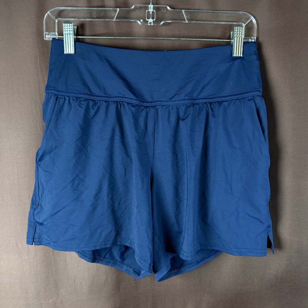 Lands' End Women's XS, XS LONG Deep Sea Navy Quick Dry Swim Shorts With Panty