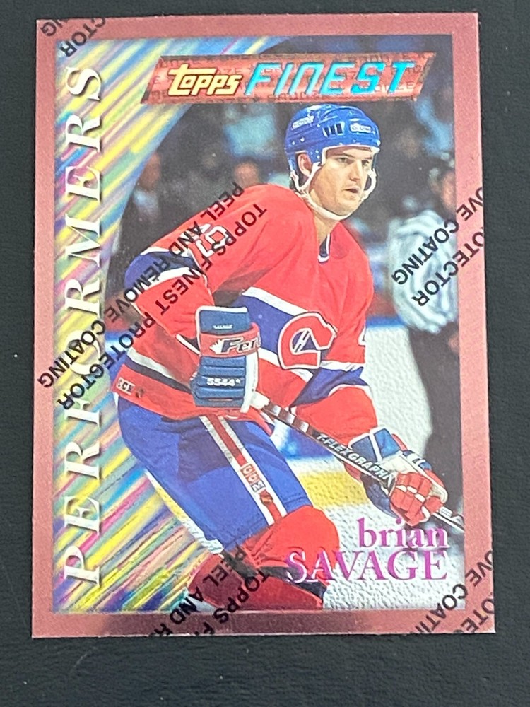 Brian Savage 1996-97 Topps Finest  Performers Bronze #23 Montreal w/coating