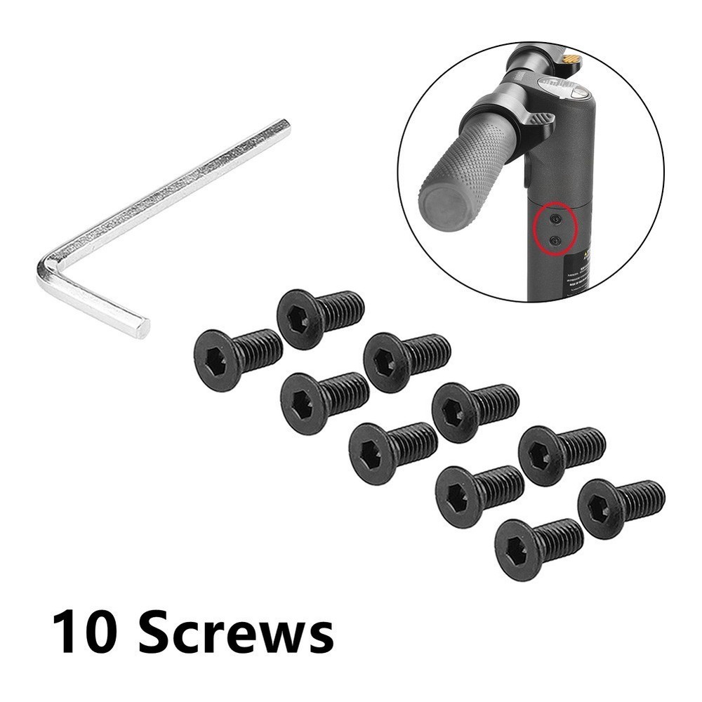 Screws With Wrench Black Electric Scooter Fittings Parts Pole Replacement