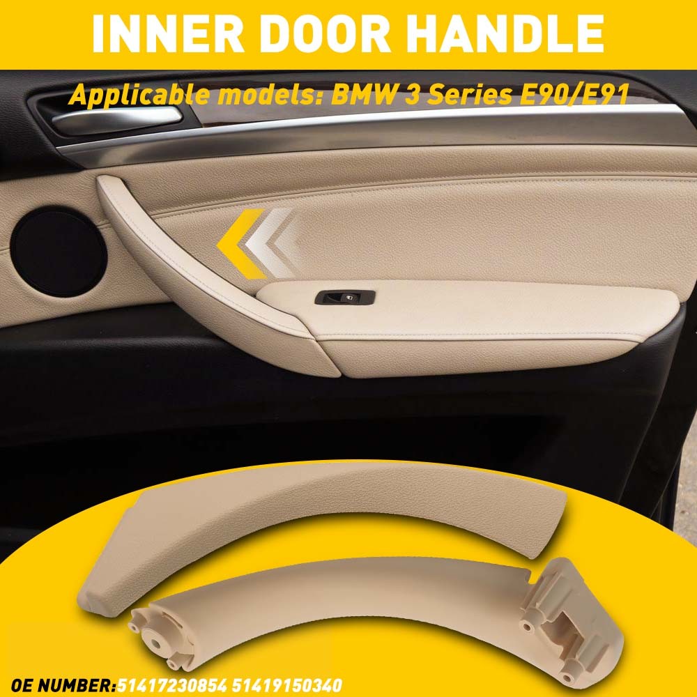 For BMW E90 328i Inner Door Panel Handle Pull Interior Trim Cover 04-12 Beige