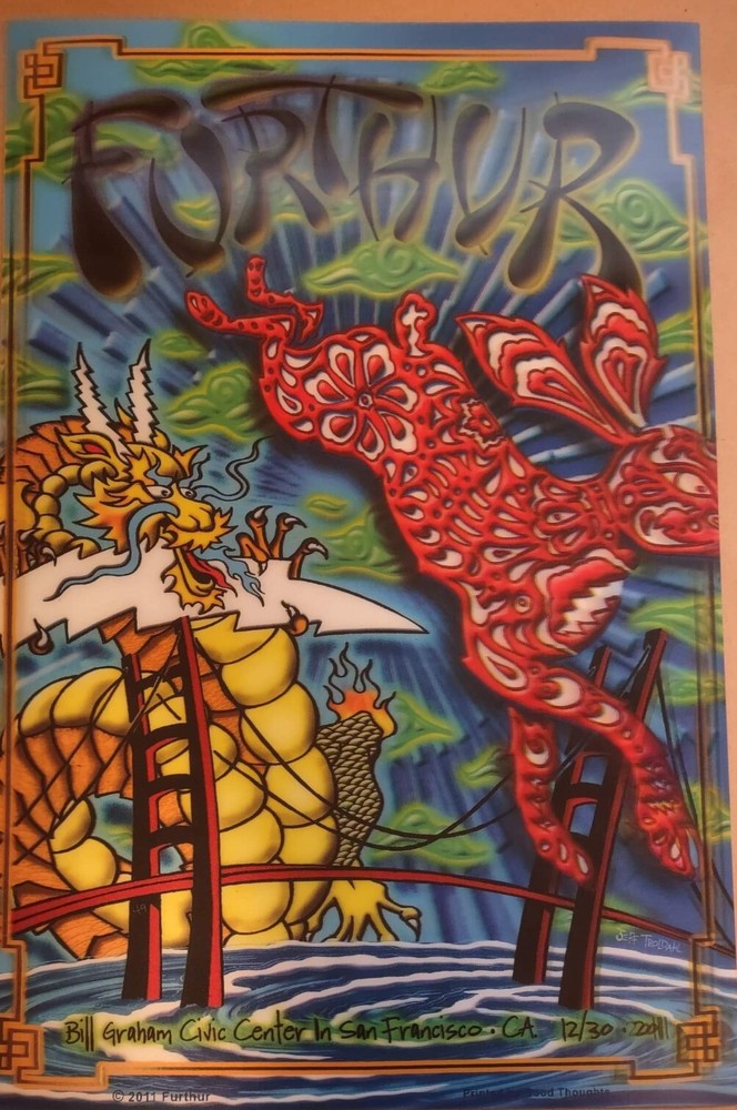 Grateful Dead FURTHUR Lenticular 3D Concert Poster Bill Graham Civic SF 2011