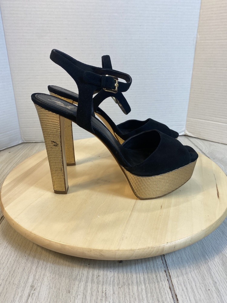 MICHAEL Michael Kors Black Platform Sandal Pumps 10M
