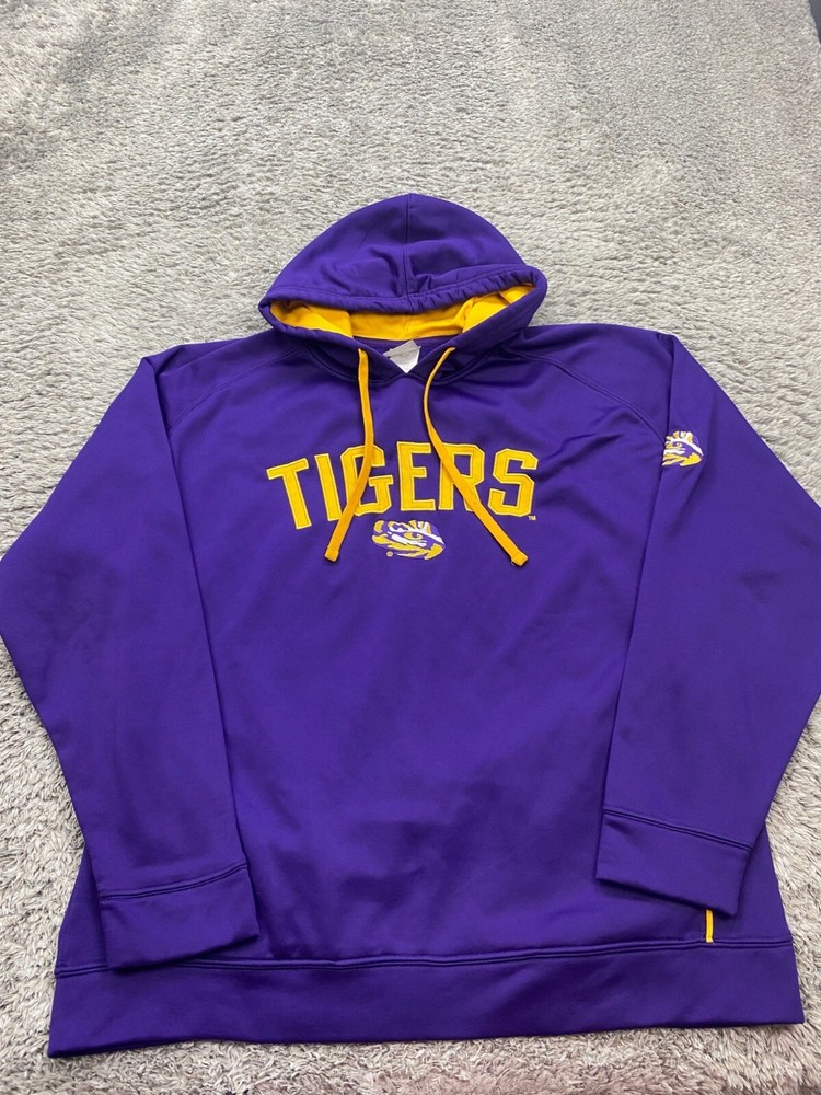 LSU Tigers Purple Fleece Hoodie for Men XL NCAA Pullover Sweatshirt by Knights Apparel