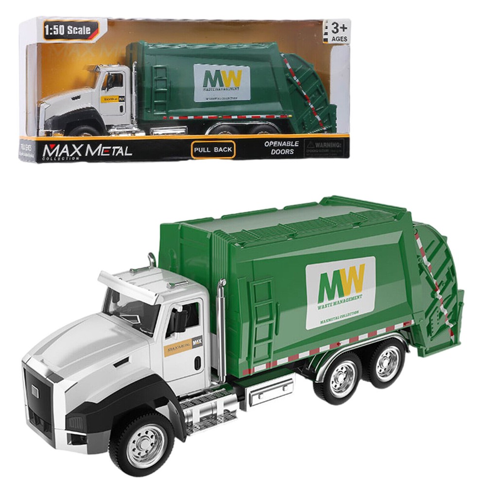 New 1:50 Garbage Truck Toy Pull Back Vehicle Model Car Truck Toy Boys Gift