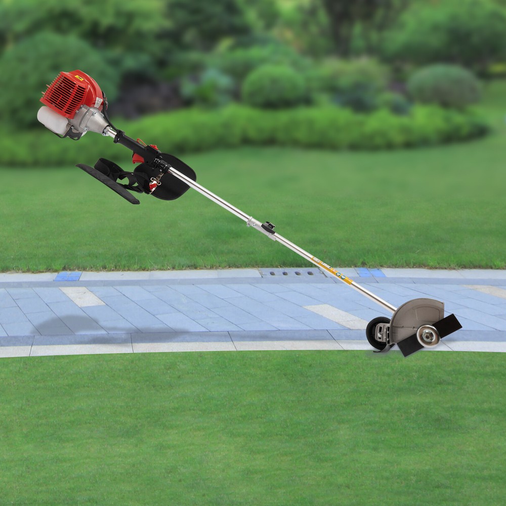 43cc 2-Stroke Gas Weed Trimmer Brush Cutter with Lawn Edger Attachment